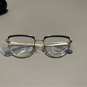 Vogue Women Glasses Purple & Gold Metal Full Frame Nose pads Lightweight NEW